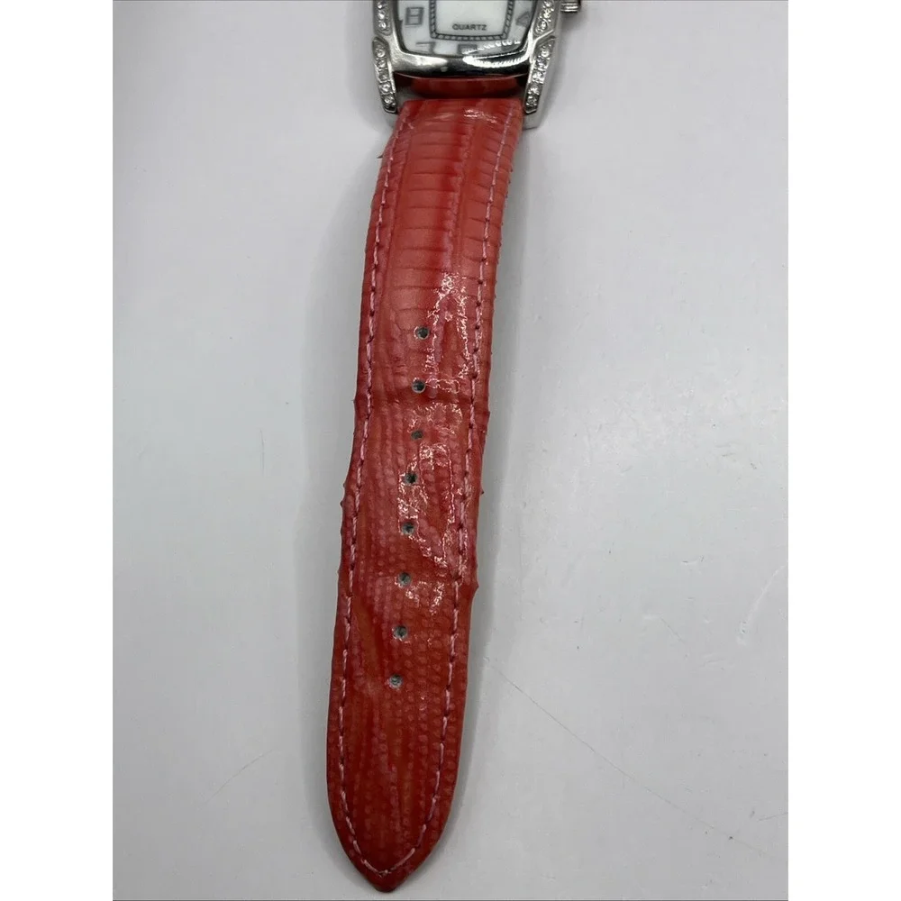 Embassy Gruen Women's Watch‎ 28mm Case MOP Dial Pink Leather Band- New Battery